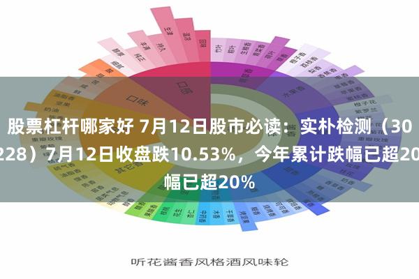 股票杠杆哪家好 7月12日股市必读:实朴检测(301228)7月12日收盘跌10.53%,今年累计跌幅已超20%