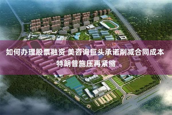 如何办理股票融资 美咨询巨头承诺削减合同成本 特朗普施压再紧缩