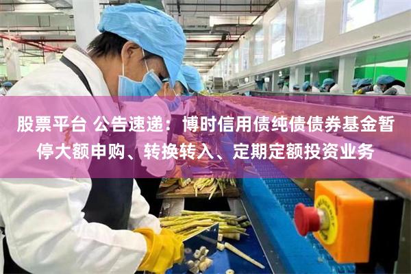 股票平台 公告速递：博时信用债纯债债券基金暂停大额申购、转换转入、定期定额投资业务