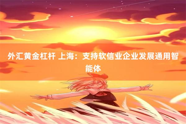外汇黄金杠杆 上海：支持软信业企业发展通用智能体
